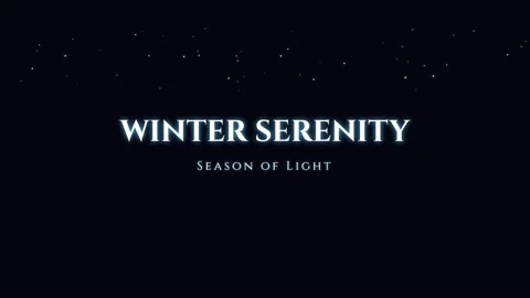 Dramatic cinematic title card for winter serenity and seasonal new beginnings Stock Footage 337503248