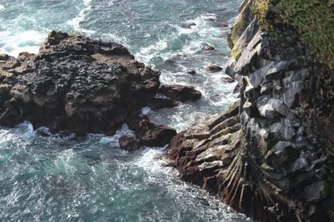 Dramatic cliffs and rocks in Iceland Stock Photos