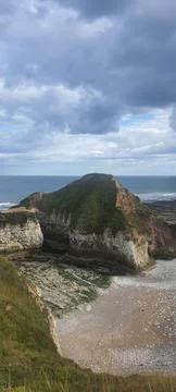 Dramatic Cliffs of Flamborough Foto stock