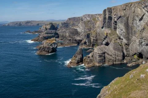 The dramatic cliffs at Mizen Head, County Cork, Ireland where the Atlantic Oc Stock Photos