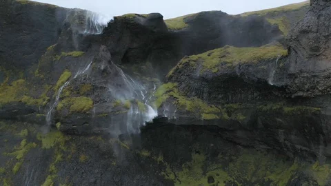 Dramatic Close up of an amazing waterfall Stock-Footage 128661463
