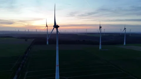 Dramatic close flyby through turbine rotor plane Stock Footage 331215286