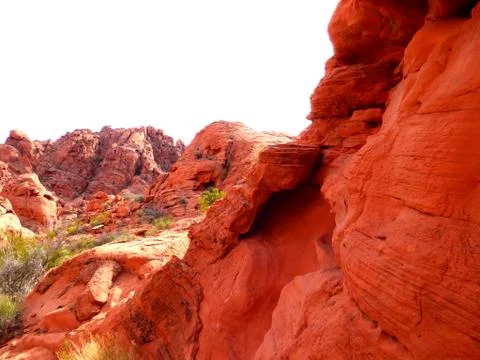 Dramatic Close Up Red Rocks Stock Photos