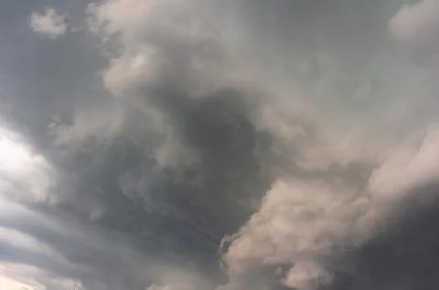 Dramatic cloud and stormy cloudy sky before storm Stock Photos