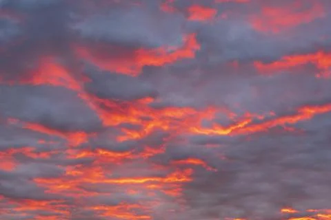 Dramatic cloud atmosphere Red sky with clouds Germany Europe Stock Photos
