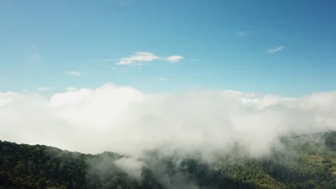 Dramatic Cloud-Filled Mountain Landscape Seen from Above Stock-Footage 333696768