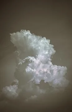 Dramatic cloud formation with interesting light and shadow against dull gra.. Stock Photos