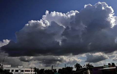 Dramatic cloud formation over Kolkata, India - 01 Nov 2020 Stock Photos