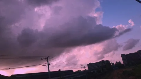 Dramatic Cloud Formation Before Storm | Cinematic Sky Timelapse Stock Footage 319512215
