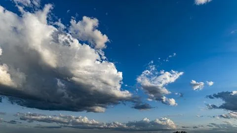 Dramatic Cloud Formations Enhance the Blue Sky During the Late Afternoon Stock Photos