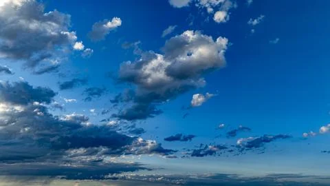 Dramatic Cloud Formations Enhance the Blue Sky During the Late Afternoon Stock Photos