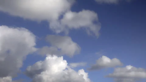 Dramatic Cloud Movement Time Lapse – Blue Sky to Dark Storm Clouds in 4K Stock Footage 321030786