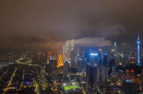 Dramatic cloud over the city Stock Footage 121864215
