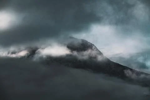 Dramatic cloud scene at Lillooet Lake, British Columbia, Canada Stock Photos