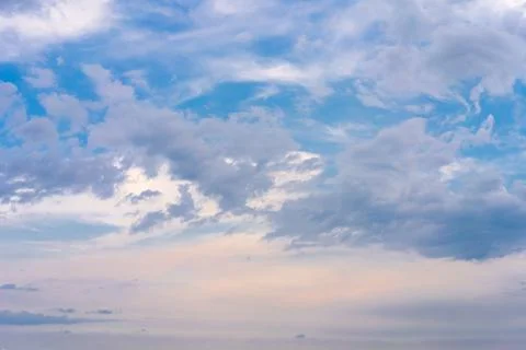 Dramatic cloud sky background Heawy rainy clouds Beautiful cloudscape Blue co 写真素材