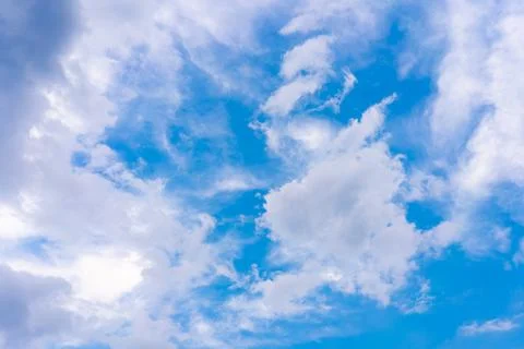 Dramatic cloud sky background Heawy rainy clouds Beautiful cloudscape Blue co Stock Photos
