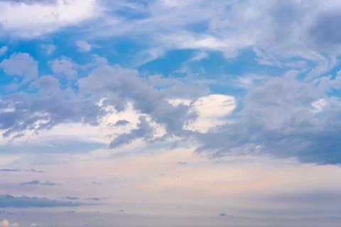 Dramatic cloud sky background Heawy rainy clouds Beautiful cloudscape Blue co Stock Photos