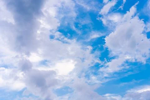 Dramatic cloud sky background Heawy rainy clouds Beautiful cloudscape Blue co Stock Photos
