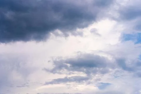 Dramatic cloud sky background Heawy rainy clouds Beautiful cloudscape Blue co 写真素材