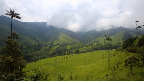 Dramatic clouds above Cocora Valley Stock Footage 82405341