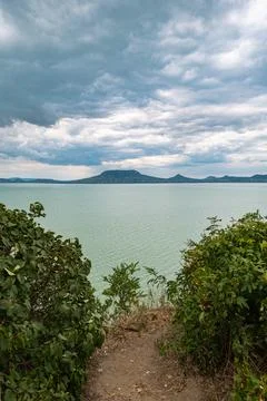 Dramatic clouds above Lake Balaton, Hungary Stock Photos