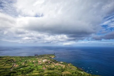 Dramatic Clouds Above Ponta Delgada Stock Photos