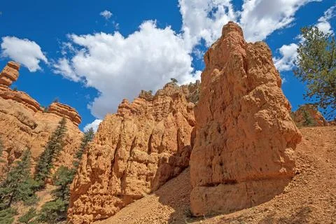 Dramatic Clouds Above the Red Rocks Stock Photos