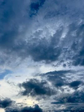 Dramatic Clouds Against a Blue Sky Stock Photos