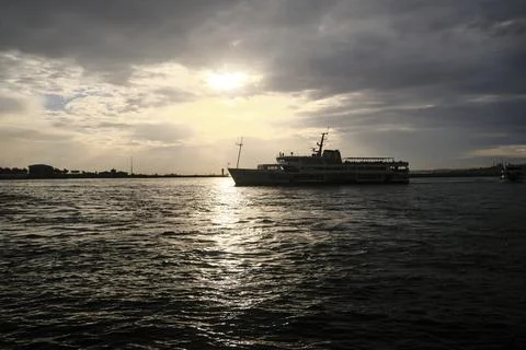Dramatic clouds and a beautiful sunset Stock Photos