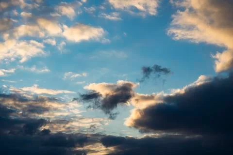 Dramatic clouds and blue sky Stock Photos