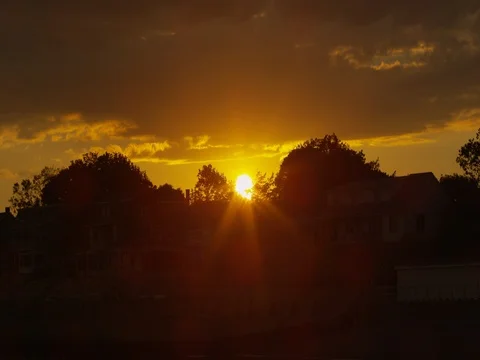 Dramatic clouds and sunset time lapse in Branford, Connecticut. 스톡 동영상 81624980
