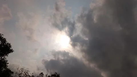 Dramatic Clouds Are Moving Fast, Beautiful Sky Timelapse Stock-Footage 174968143