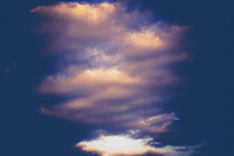 Dramatic Clouds Background Filtered Stock Illustration