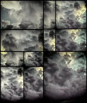 Dramatic Clouds Background Stock Illustration