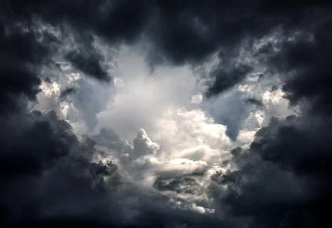 Dramatic Clouds Background Stock Photos