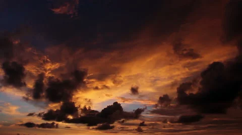 Dramatic clouds at the beach Stock Footage 47701586