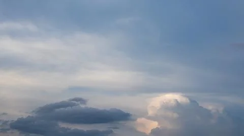 Dramatic Clouds in Blue Sky 스톡 사진