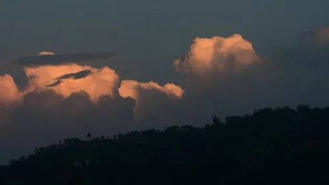 Dramatic clouds during sunset Stock Footage 273494638