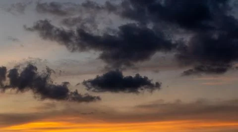 Dramatic Clouds During Sunset Stock-Fotos