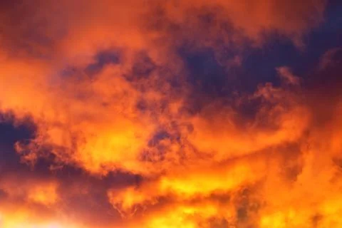 Dramatic clouds at dusk Stock Photos