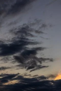 Dramatic Clouds at Dusk Stock Photos