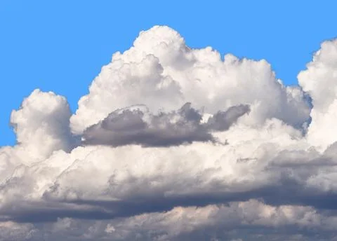 Dramatic clouds float over the coast of the Azov Sea Stock Photos