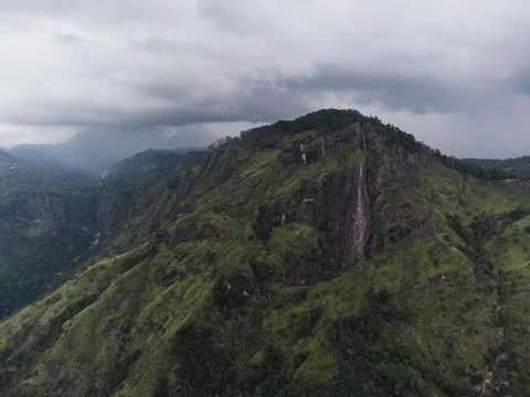 Dramatic Clouds Gathering over Little Adam's Peak in Ella, Sri Lanka Stock Photos