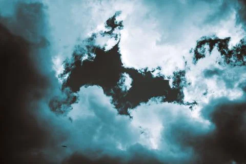 Dramatic clouds. Monochrome cloudy sky background photo. moody sky concept Stock Photos