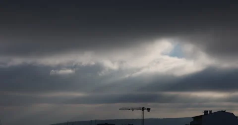 Dramatic Clouds motion time-lapse Stock Footage 145875857