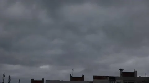 Dramatic Clouds motion time-lapse Stock Footage 145881388
