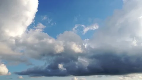 Dramatic Clouds Moving Across Blue Sky in Timelapse Stock Footage 337659517