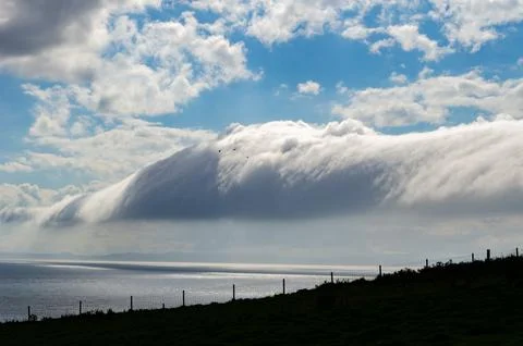 Dramatic clouds near the Mull of Kintyre Scotland Stock Photos