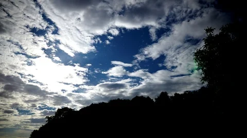 Dramatic clouds night timelapse Stock Footage 99429440