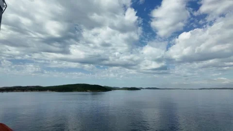 Dramatic Clouds on the Ocean Horizon Stock Footage 298278573